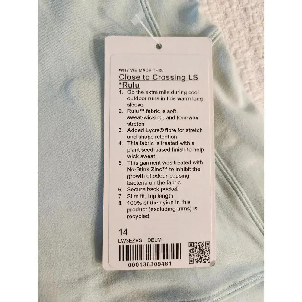 NWT Lululemon Close To Crossing Rulu - Delicate Mint - Picture 5 of 11
